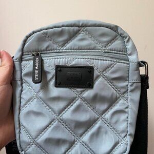 Stone blue Steve Madden crossbody bag w‎ black hardware